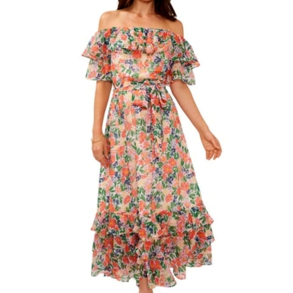 Vince Camuto Floral Off-Shoulder Maxi Dress​